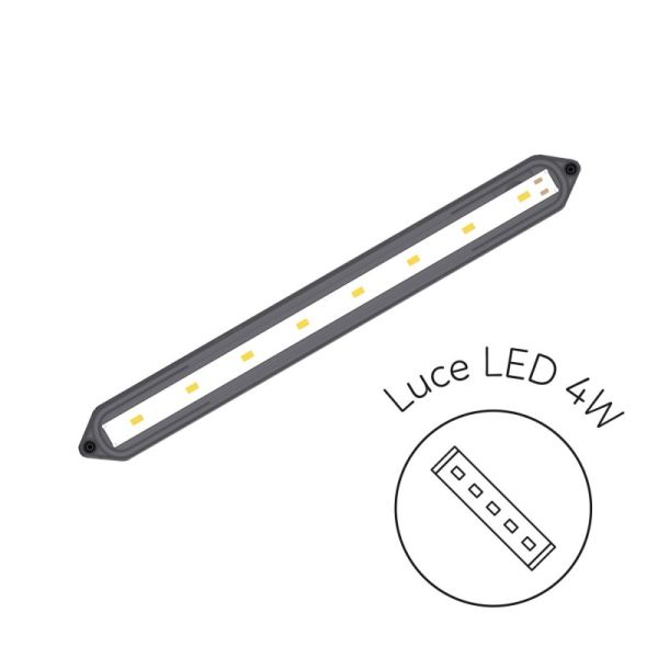 Aqpet Simply LED 30 Acquario Completo Con Illuminazione Led, Filtro E Cover Apribile Colore Bianco 30L