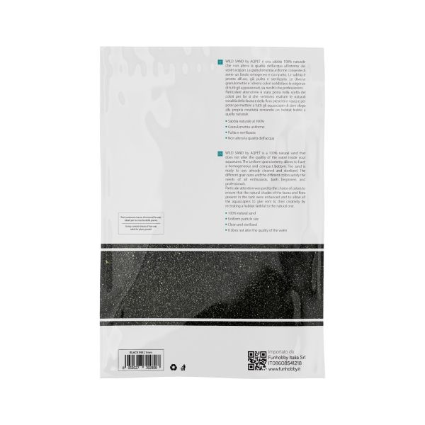AQPet Wild Sand Black Ink Sabbia Acquario 5kg