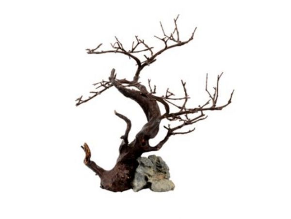 Askoll Wood Rock Black Roccia Decorativa in Resina