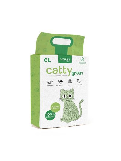 AqpetFriends Catty Green Lettiera naturale alla soia Tofu profumazione Gelsomino 6 Lt