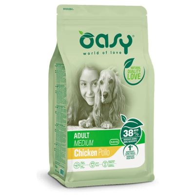 Oasy Lifestage Secco Cane Adult Medium Pollo 12kg