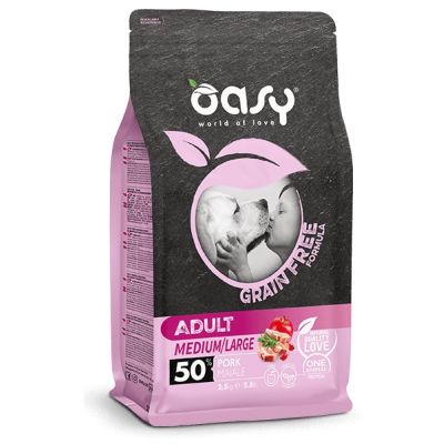 Oasy GRAIN FREE FORMULA • Adult Medium/Large Maiale