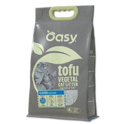 Oasy Lettiera Vegetale - TOFU CLASSIC UNSCENTED 6 Lt