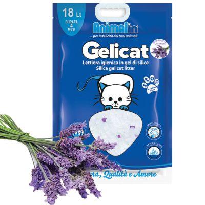 Animalin LETTIERA PER GATTI SILICIO GELICAT LAVANDA 18 Lt