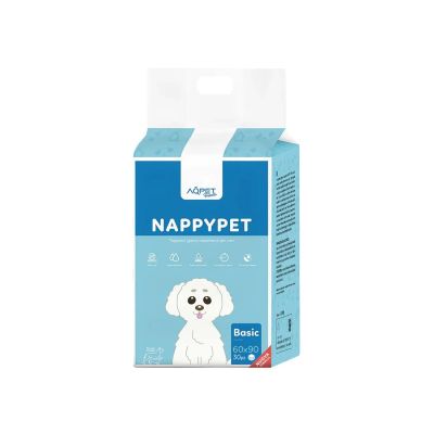 AqpetFriends Nappy Pet Basic Tappetino Assorbente Con Strisce Adesive 30 pz 60x90
