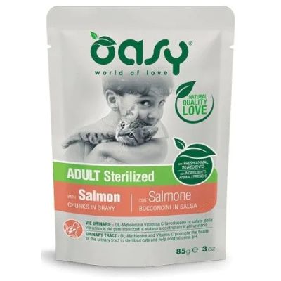 Oasy BOCCONCINI IN SALSA • Adult Sterilized con Salmone 85g