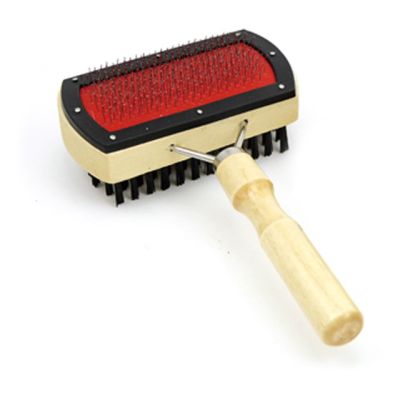 Also Spazzola Cardatore in Legno 2 in 1