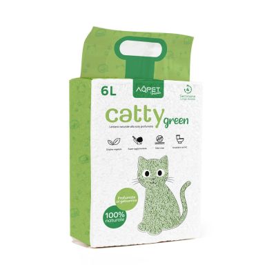 AqpetFriends Catty Green Lettiera naturale alla soia Tofu profumazione Gelsomino 6 Lt
