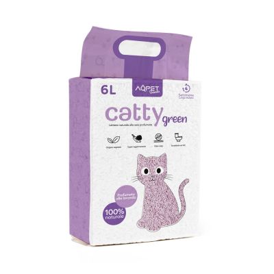 AqpetFriends Catty Green Lettiera naturale alla soia Tofu profumazione Lavanda 6 Lt
