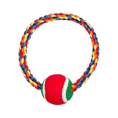 AQPET GIOCHI PER CANE SMARTY RING IN CORDA CON PALLINA 20 X 7 CM