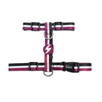 Dashi Back Harness Pettorina per cane modello STRIPES Purple & Black small