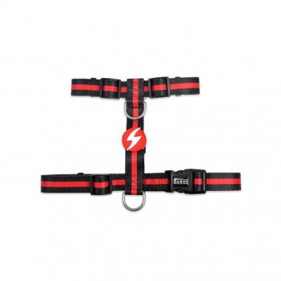 Dashi Back Harness Pettorina per cane modello STRIPES Red e Black small
