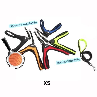 Also Parure Pettorina Tecnica + Guinzaglio XS