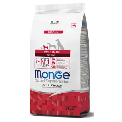 Monge Mini Senior Ricco di Pollo 3kg