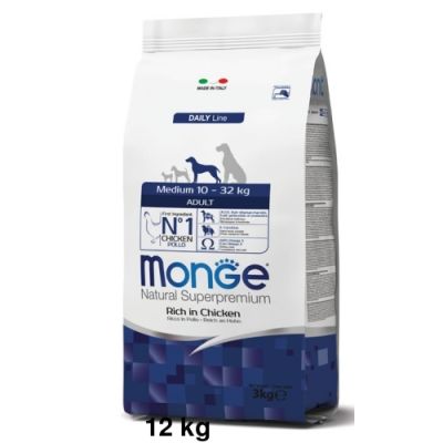 Monge Natural Superpremium Cane Adulto Medium Pollo 12kg