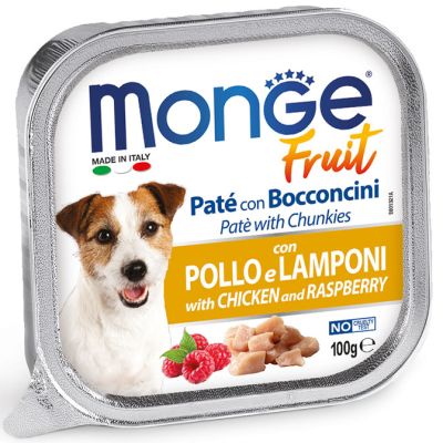 Monge Fruit Paté e Bocconcini con Pollo e Lamponi 100 gr
