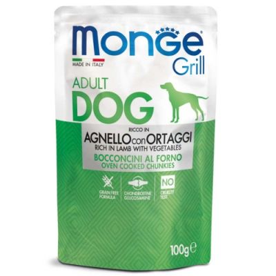 Monge Grill Busta Cane Adulto Agnello con Ortaggi 100g