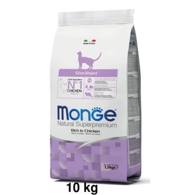 Monge Natural Superpremium Gatto Sterilizzato Pollo 10kg
