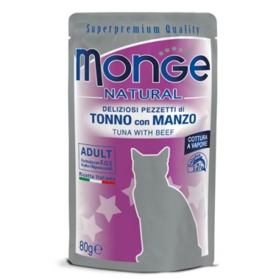 Monge Natural Superpremium Busta Gatto Tonno con Manzo 80g