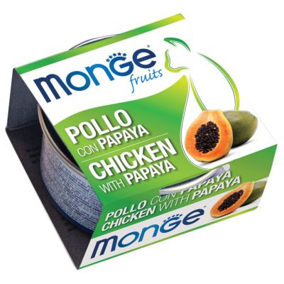 Monge Fruits Gatto Adulto Pezzetti di Pollo con Papaya 80g
