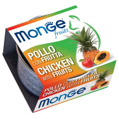 Monge Fruits Gatto Adulto Pollo con Frutta 80g