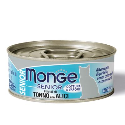 Monge Jelly Gatto Senior Tonno con Alici 80g