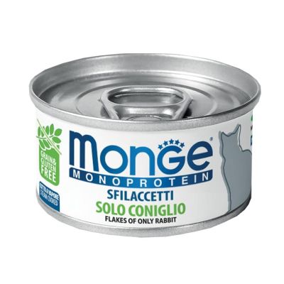 Monge Monoprotein Gatto Adulto Sfilaccetti solo Coniglio 80g