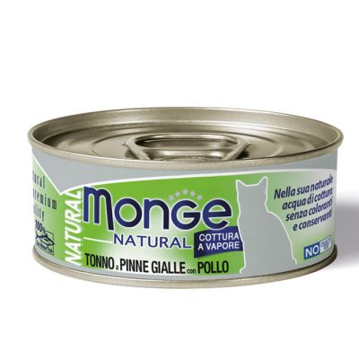 Monge Natural Gatto Adulto Tonno a Pinne Gialle con Pollo 80g