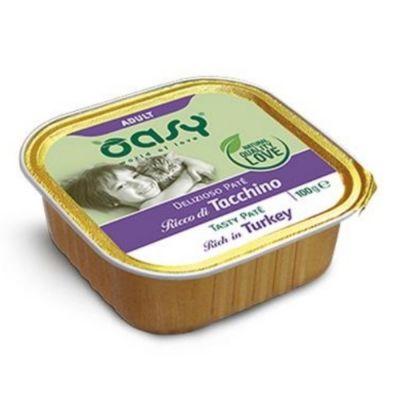 Oasy Delizioso Paté Umido Gatto Adulto Tacchino 100g