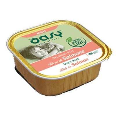 Oasy Delizioso Paté Umido Gatto Adulto Salmone 100g