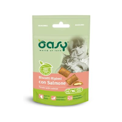 Oasy Gatto Biscotti Ripieni Salmone 60 g
