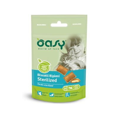 Oasy Gatto Biscotti Ripieni Sterilized 60g