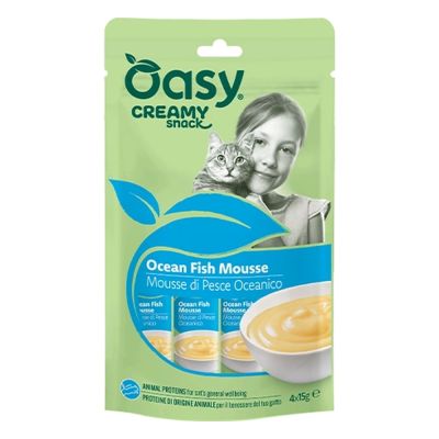 Oasy Gatto Creamy Snack Pesce Oceanico 4x15g