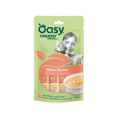 Oasy Gatto Creamy Snack Salmone 4x15g