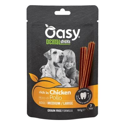 Oasy GRAIN FREE DENTAL STYCKS • Adult Medium/Large Pollo 180 gr