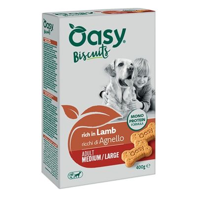 Oasy MONOPROTEIN BISCUITS • Adult Medium/Large Agnello 400 gr
