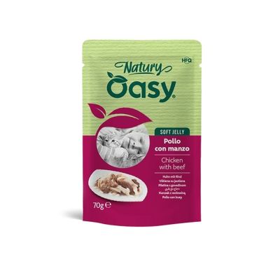 Oasy NATURY • Soft Jelly Pollo con manzo 70 gr