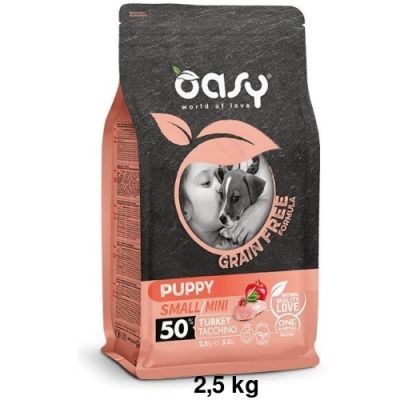 Oasy Grain Free Secco Cane Puppy Small/Mini Tacchino 2,5kg
