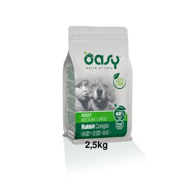 Oasy One Protein Secco Cane Adulto Medium/Large Coniglio 2,5kg