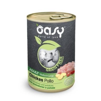 Oasy Grain Free Umido Cane Adulto Medium/Large Pollo 400g