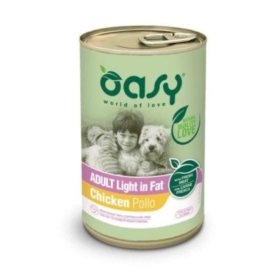 Oasy Lifestage Umido Cane Adulto Light in Fat Pollo 400g