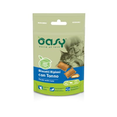 Oasy Gatto Biscotti Ripieni Tonno 60 g
