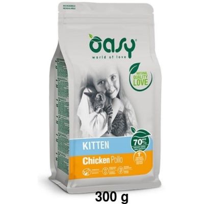Oasy Lifestage Secco Gatto Kitten Pollo 300g