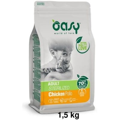 Oasy Lifestage Secco Gatto Adulto Sterilizzato Pollo 1,5kg