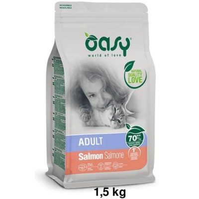 Oasy Lifestage Secco Gatto Adulto Salmone 1,5kg
