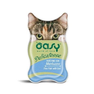 Oasy Umido Gatto Delicatesse Paté Merluzzo 85g