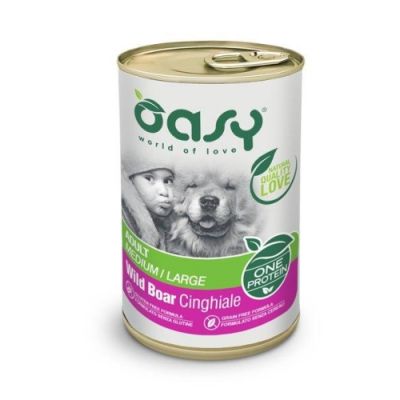 Oasy One Protein Umido Cane Adulto Medium/Large Lattina Cinghiale 400g