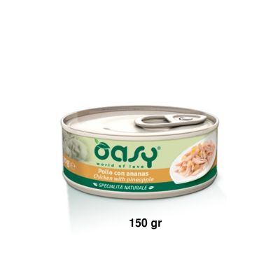 Oasy Specialità Naturale Umido Gatto Lattina Pollo con Ananas 150g