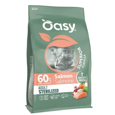 Oasy Dry Cat Superior ADULT STERILIZED SALMONE 1,5 kg