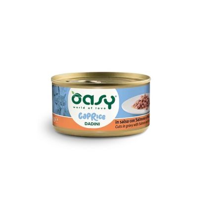 Oasy CAPRICE • Dadini in salsa con Salmone e Pollo 85 gr